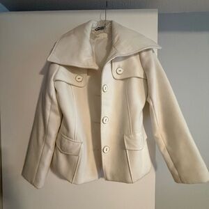 VENUS Cream Pea Coat for Women